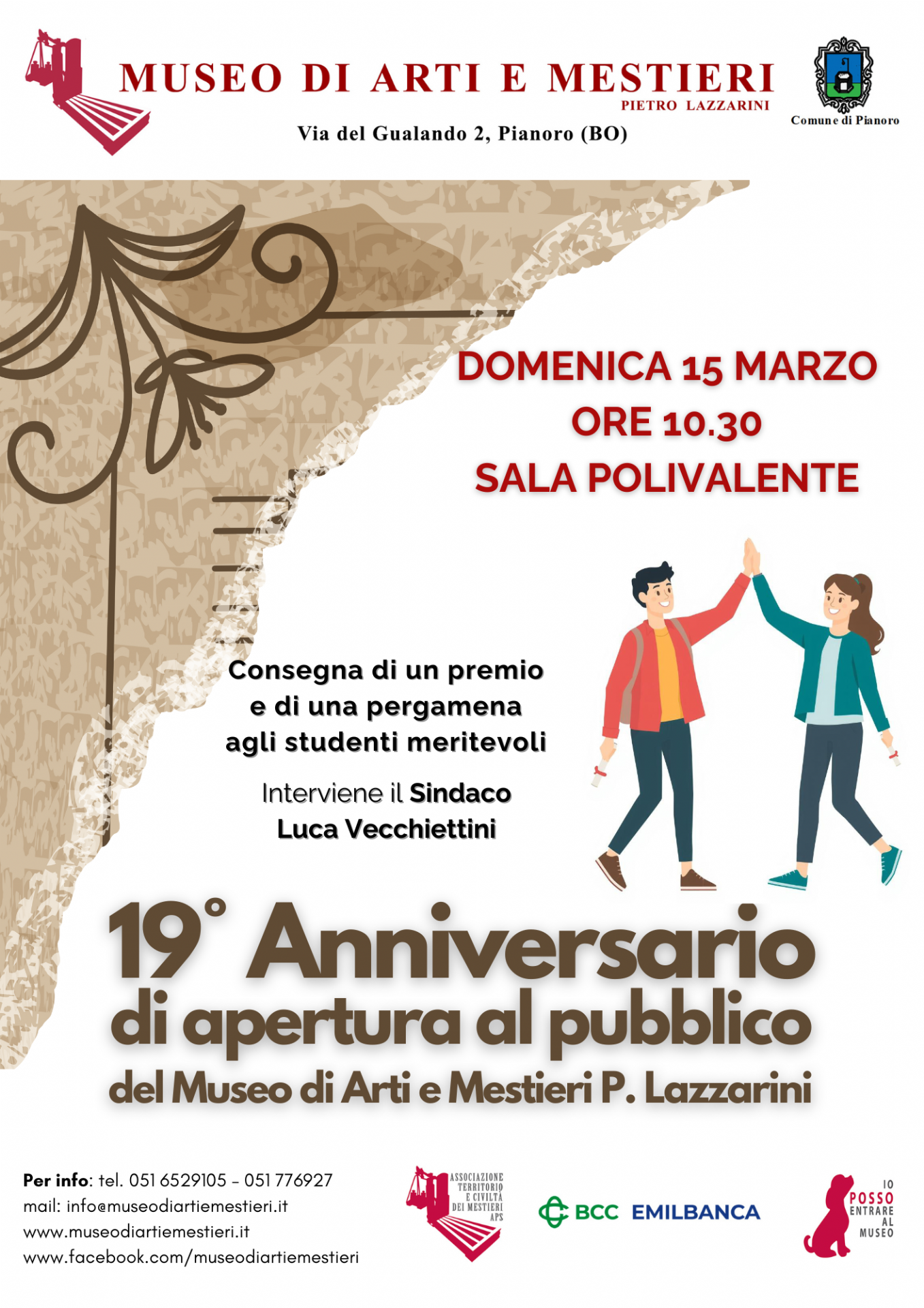 volantino compleanno museo