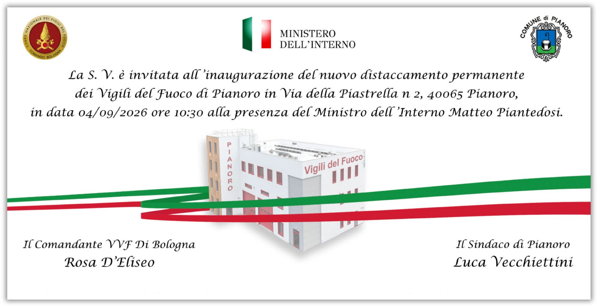 Nuova caserma vigili del fuoco