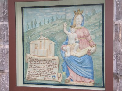 Riproduzione della Madonna in ceramica di Faenza realizzata da Antonietta Mazzotti   