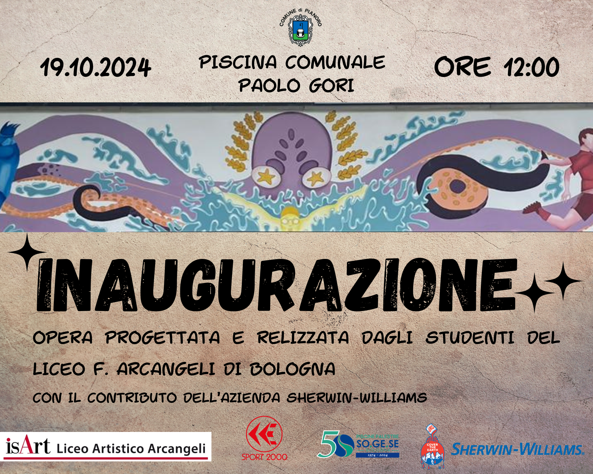 RIMANDATA: inaugurazione Murales Piscina Paolo Gori foto 