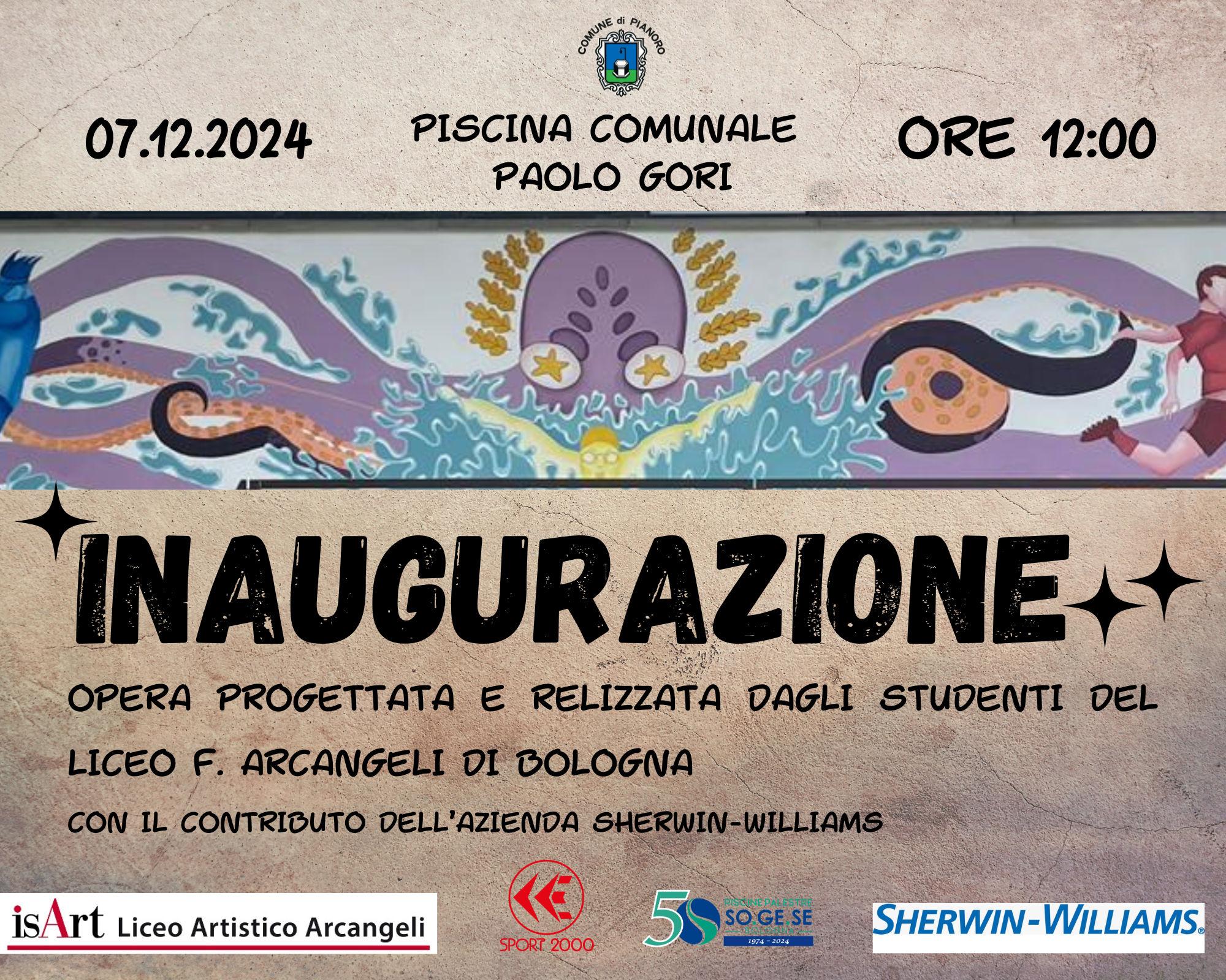 Inaugurazione Murales Piscina Paolo Gori foto 
