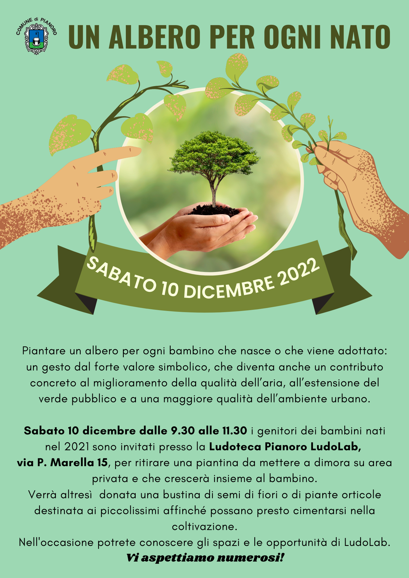 Distribuzione alberi ai nuovi nati nel 2021