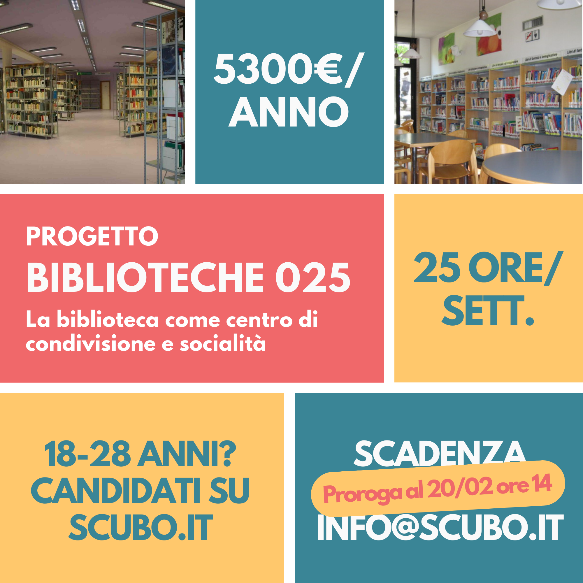 Servizio Civile Universale - Proroga scadenza 20 febbraio ore 14