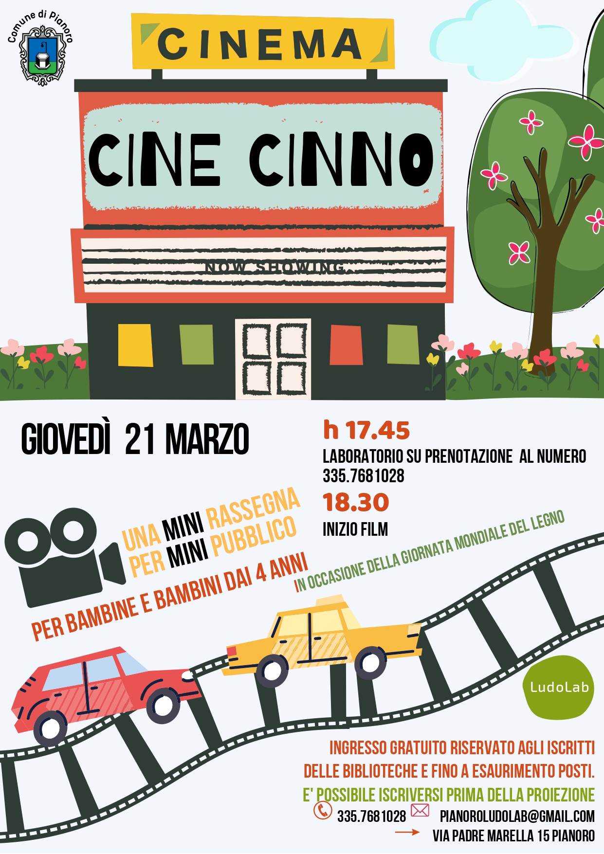 CINECINNO                 21 Marzo ore 17:45